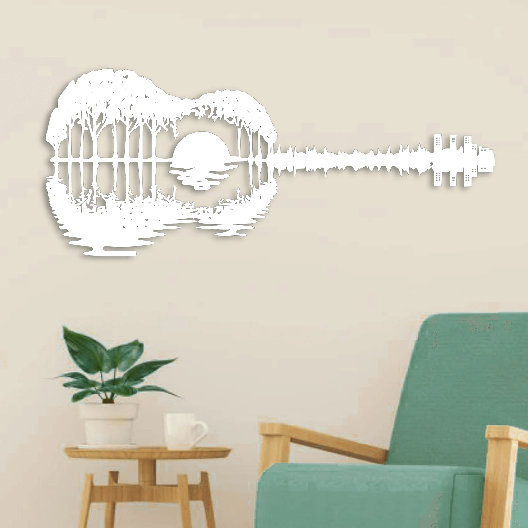 Guitar Trees Metal Wall Art - Omega Custom Fabrication LLC