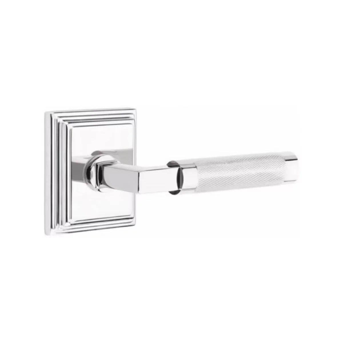 L-SQUARE KNURLED (LS.KN) PRIVACY (BED/BATH) LEVER WITH 2-3/8