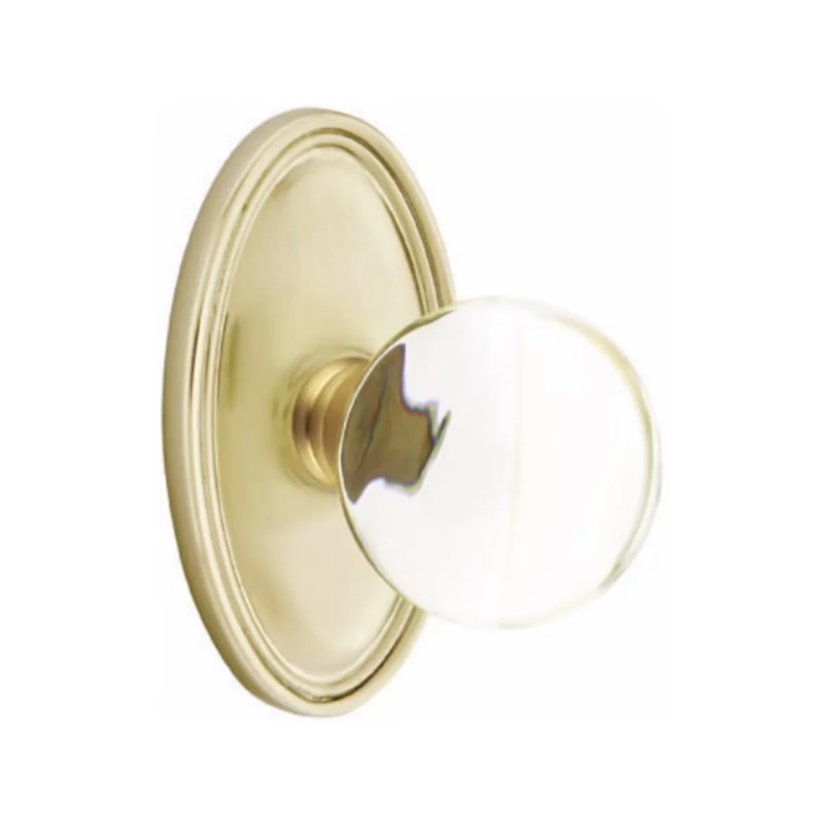 BRISTOL GLASS (BL) DUMMY (PAIR) KNOB WITH TRADITIONAL ROSETTE - Omega Custom Fabrication LLC