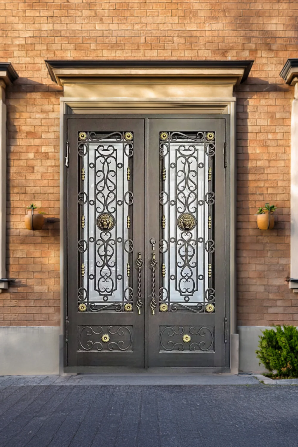 Lion's Gate Iron Door - Omega Custom Fabrication LLC