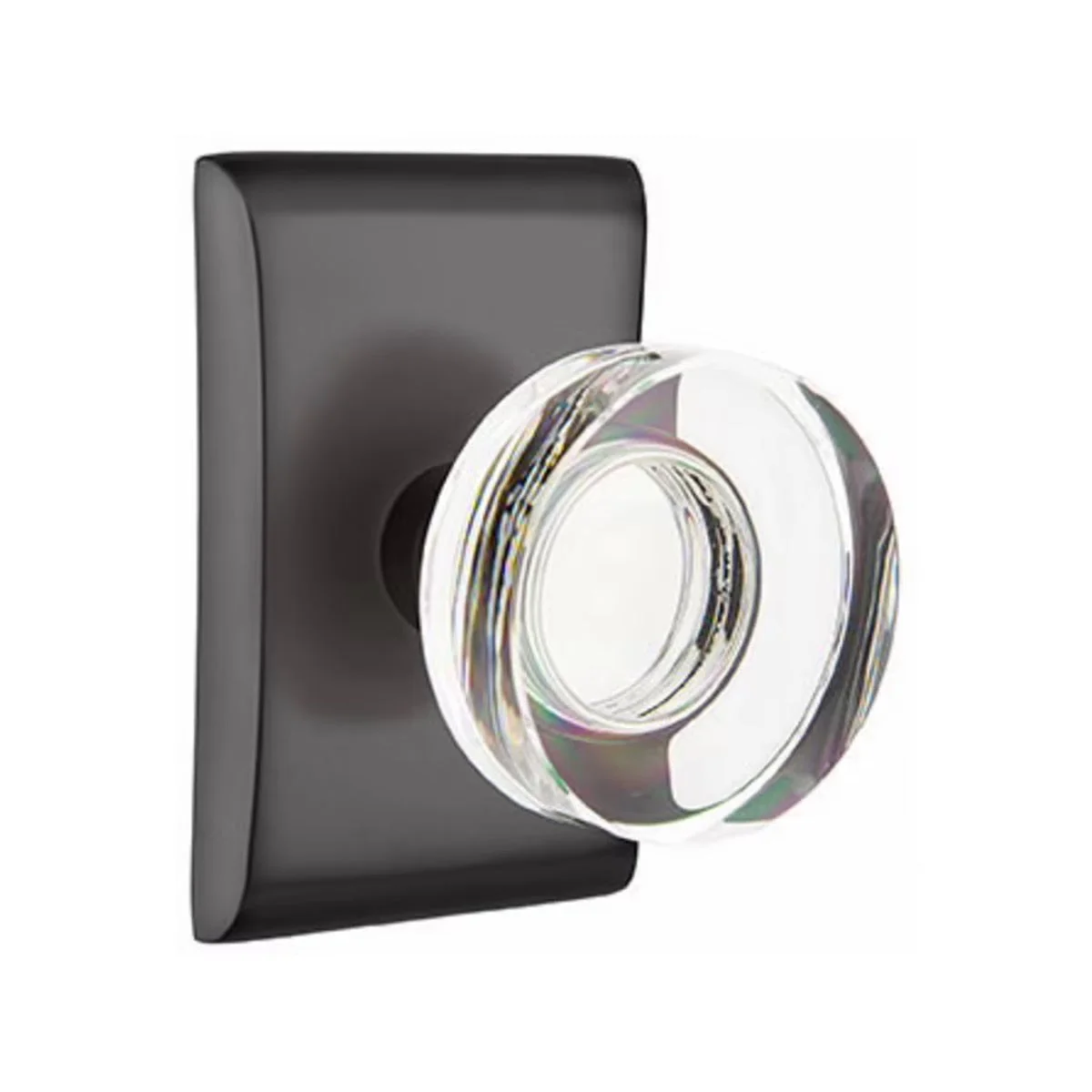 MODERN DISC GLASS (MDC) PRIVACY (BED/BATH) KNOB WITH 2-3/8