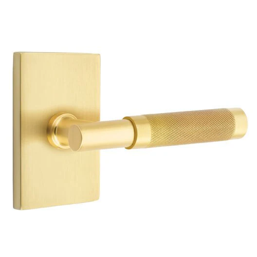 T-BAR KNURLED (TA.KN) PASSAGE (HALL/CLOSET) LEVER WITH 2-3/8