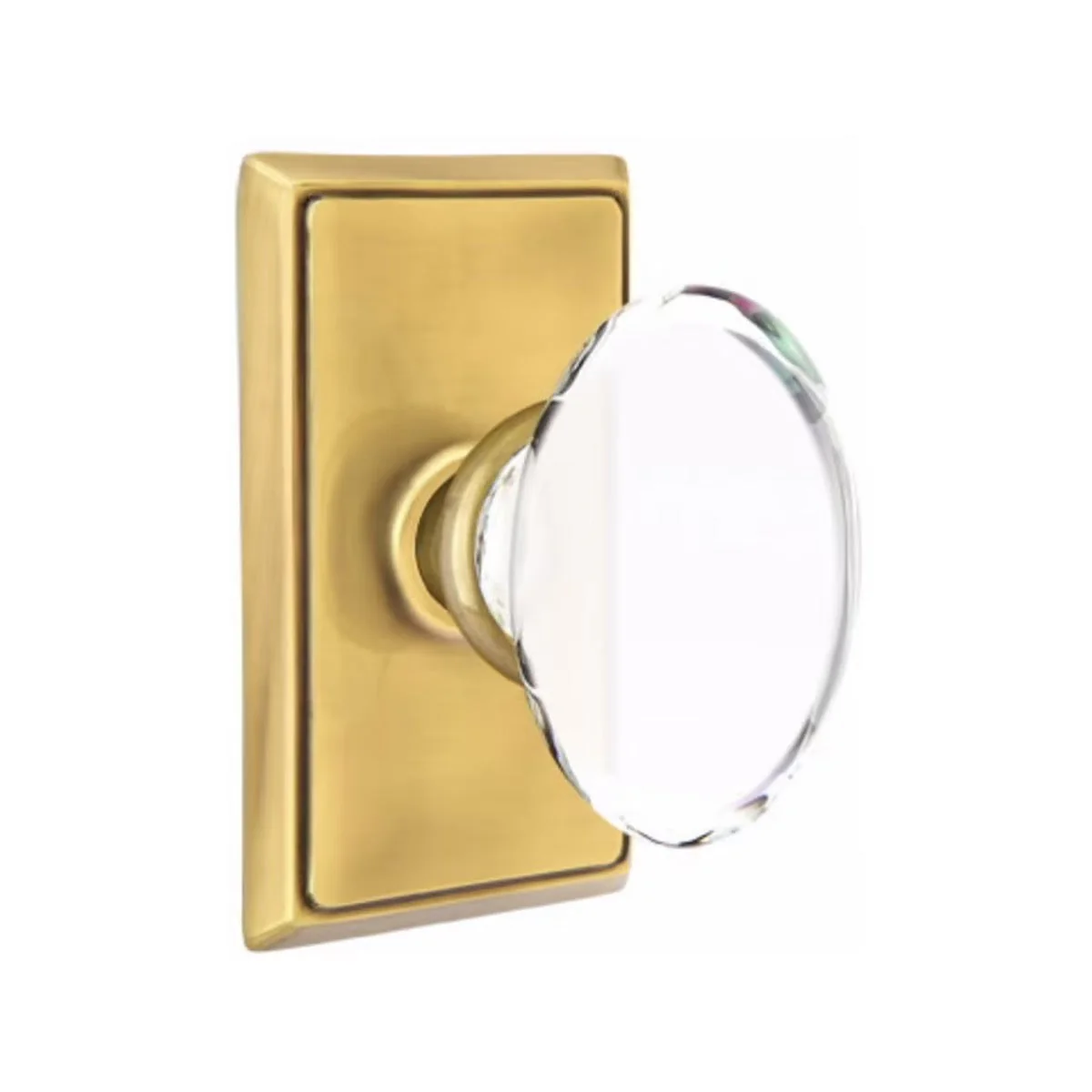 HAMPTON GLASS (HT) PRIVACY (BED/BATH) KNOB WITH 2-3/8