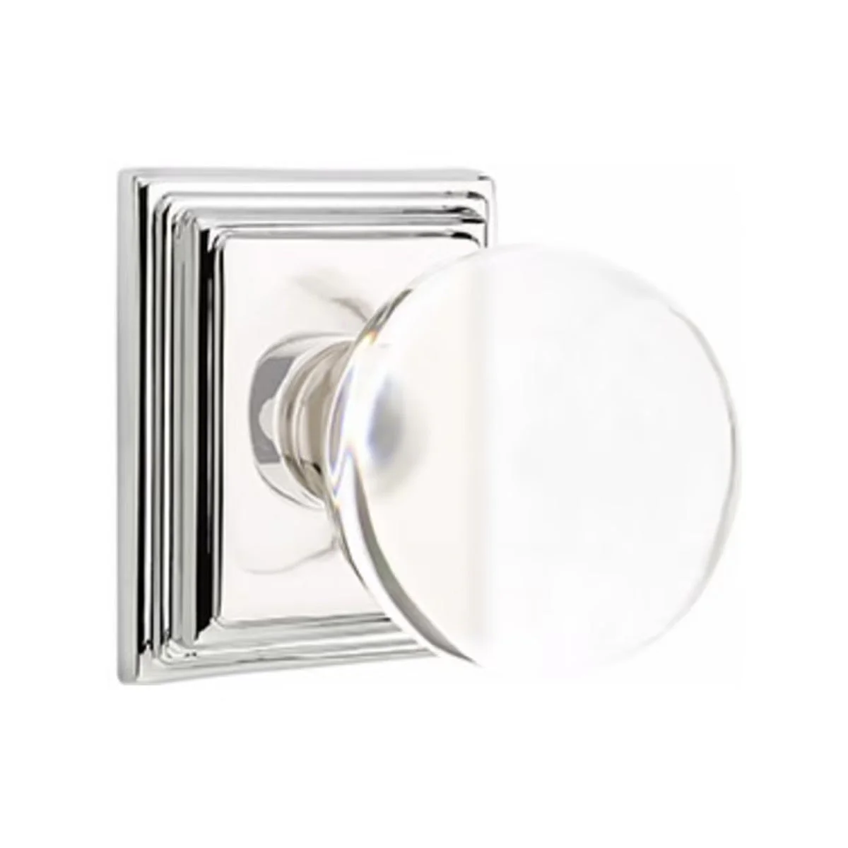 BRISTOL GLASS (BL) PRIVACY (BED/ BATH) KNOB WITH 2-3/8