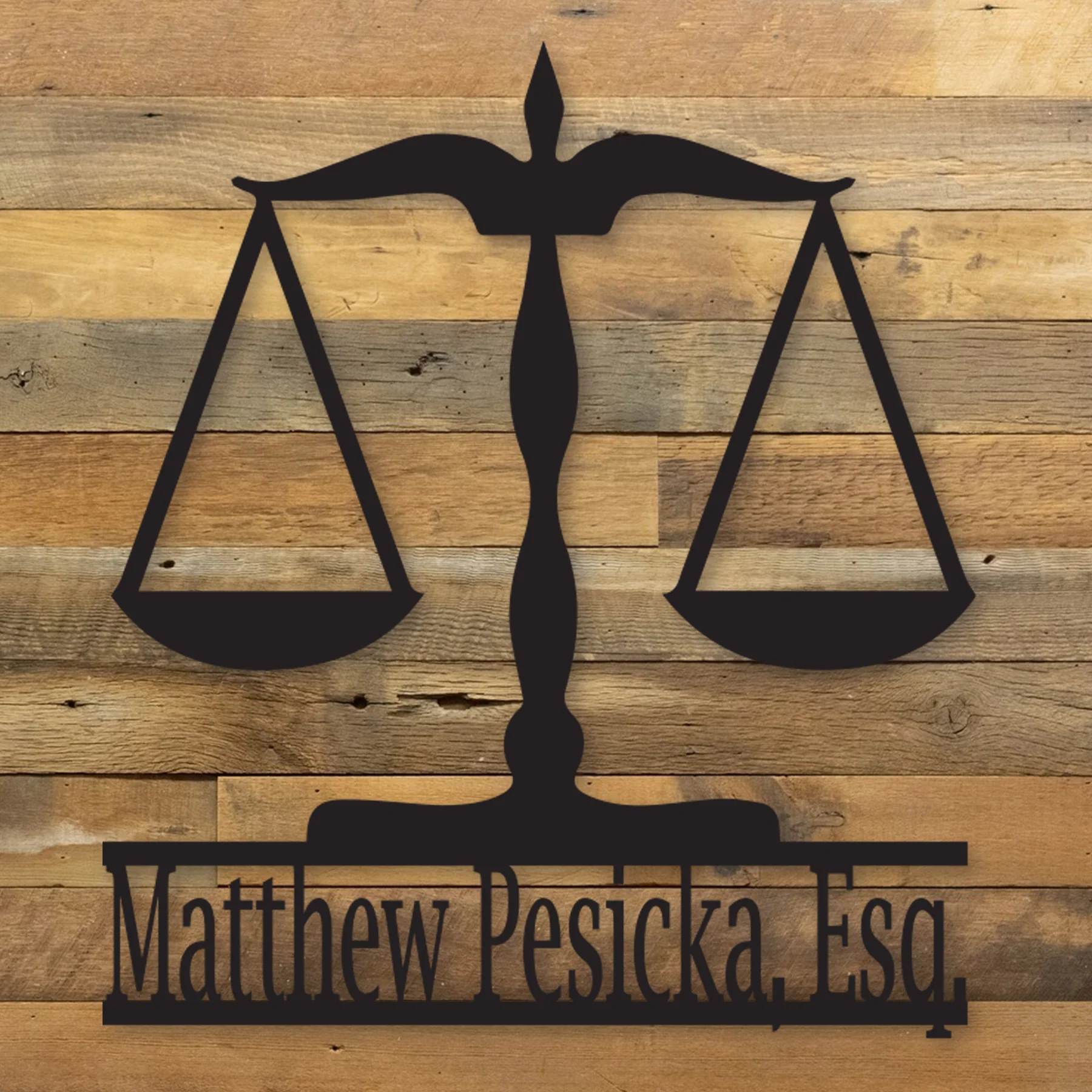 Scales of Justice Metal Wall Decor - Omega Custom Fabrication LLC