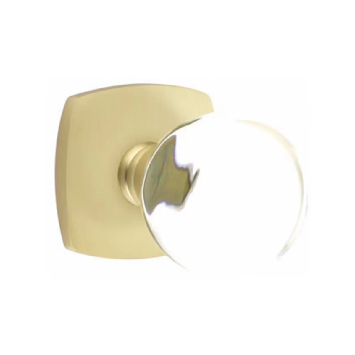 BRISTOL GLASS (BL) DUMMY (PAIR) KNOB WITH MODERN ROSETTE - Omega Custom Fabrication LLC