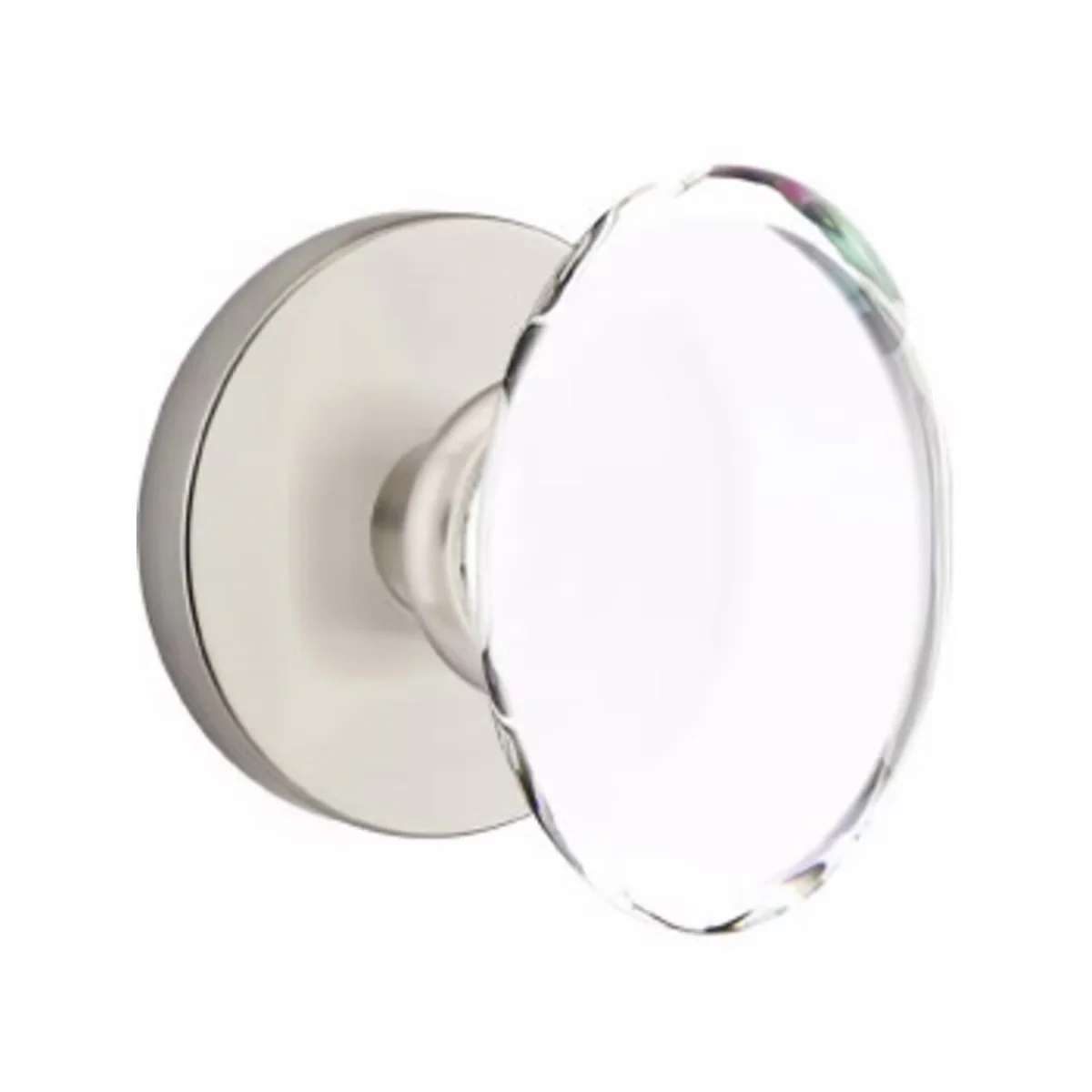 HAMPTON GLASS (HT) DUMMY (PAIR) KNOB WITH MODERN ROSETTE - Omega Custom Fabrication LLC