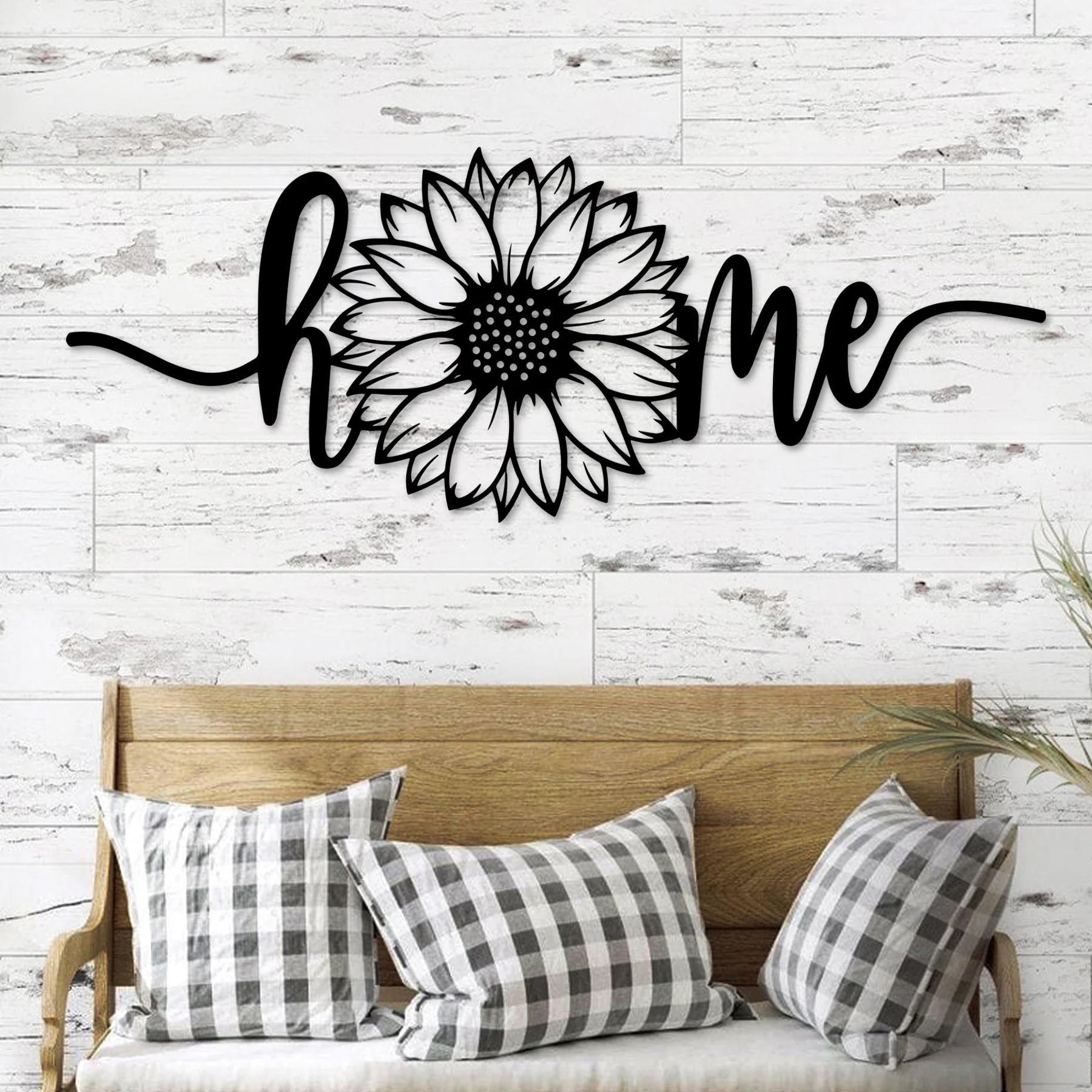 Sunflower Home Metal Wall Art - Omega Custom Fabrication LLC
