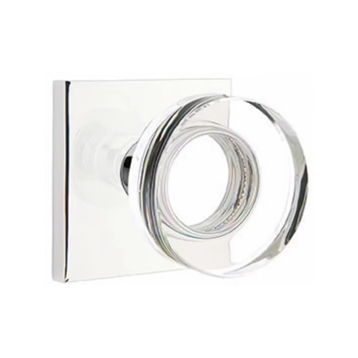 MODERN DISC GLASS (MDC) PASSAGE (HALL/CLOSET) KNOB WITH 2-3/8