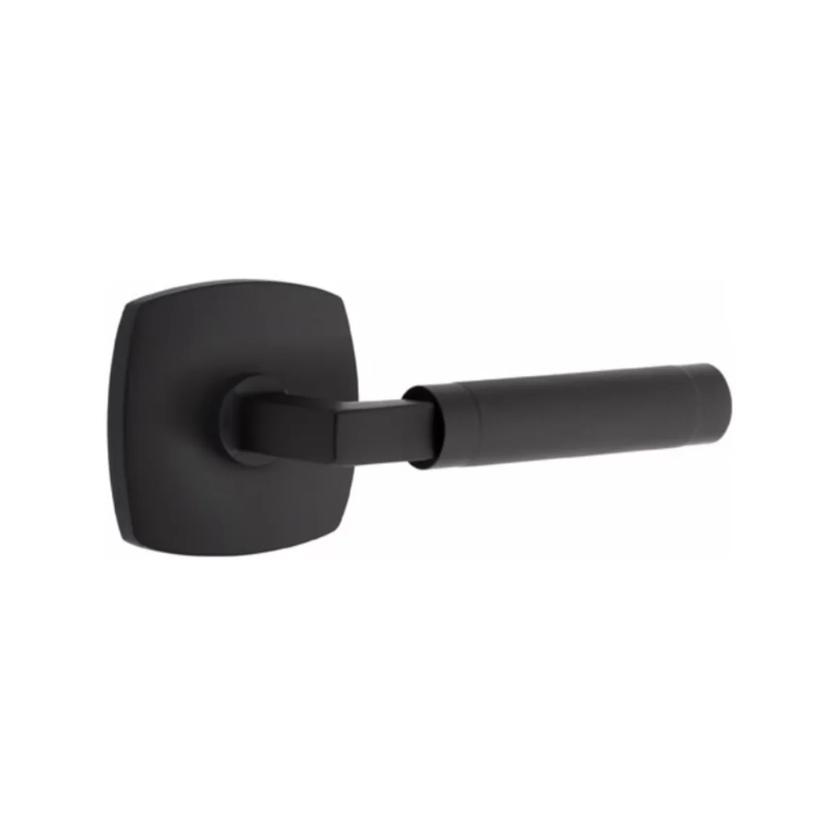 L-SQUARE KNURLED (LS.KN) PASSAGE (HALL/CLOSET) LEVER WITH 2-3/8