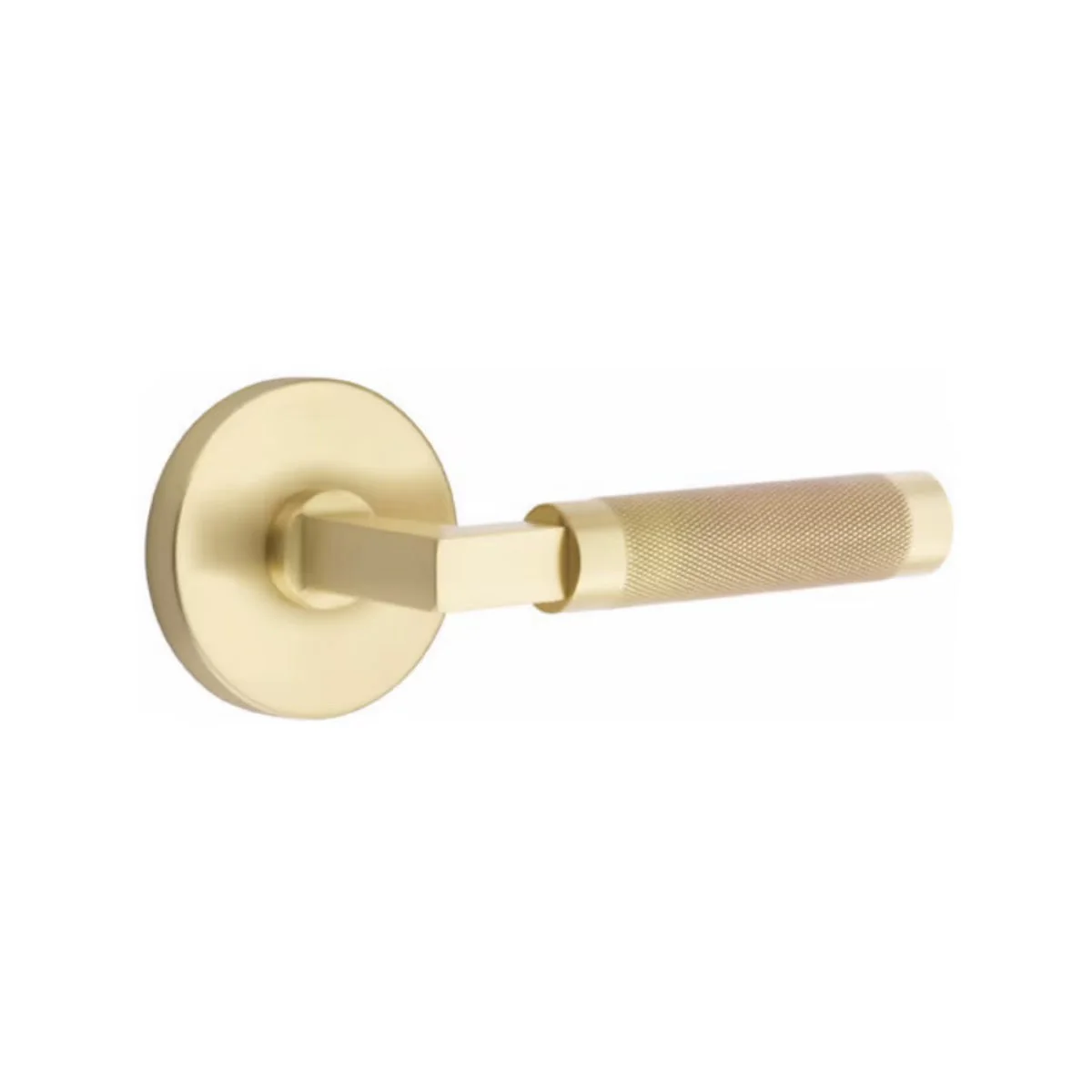 L-SQUARE KNURLED (LS.KN) PRIVACY (BED/BATH) LEVER WITH 2-3/8