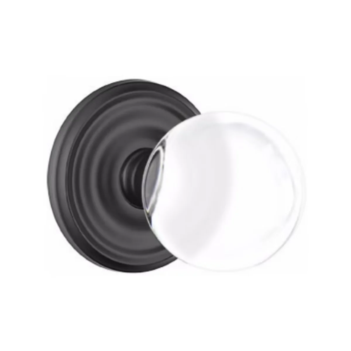 BRISTOL GLASS (BL) DUMMY (PAIR) KNOB WITH TRADITIONAL ROSETTE - Omega Custom Fabrication LLC