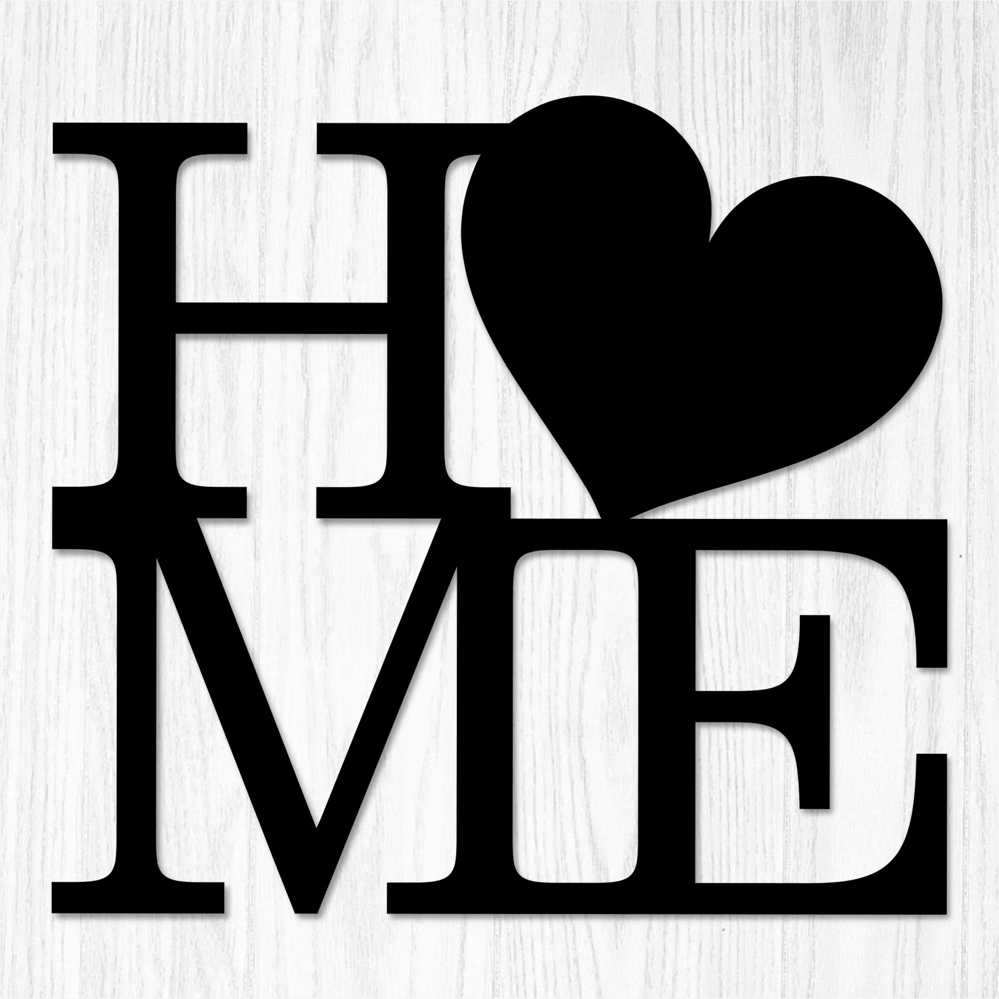 Home With Heart Metal Wall Art - Omega Custom Fabrication LLC