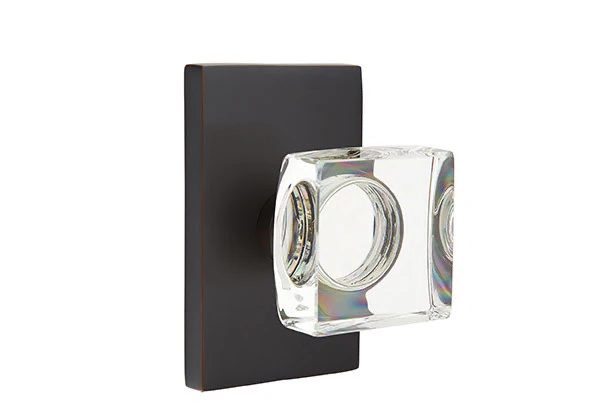 MODERN SQUARE GLASS (MSC) DUMMY (PAIR) KNOB - Omega Custom Fabrication LLC