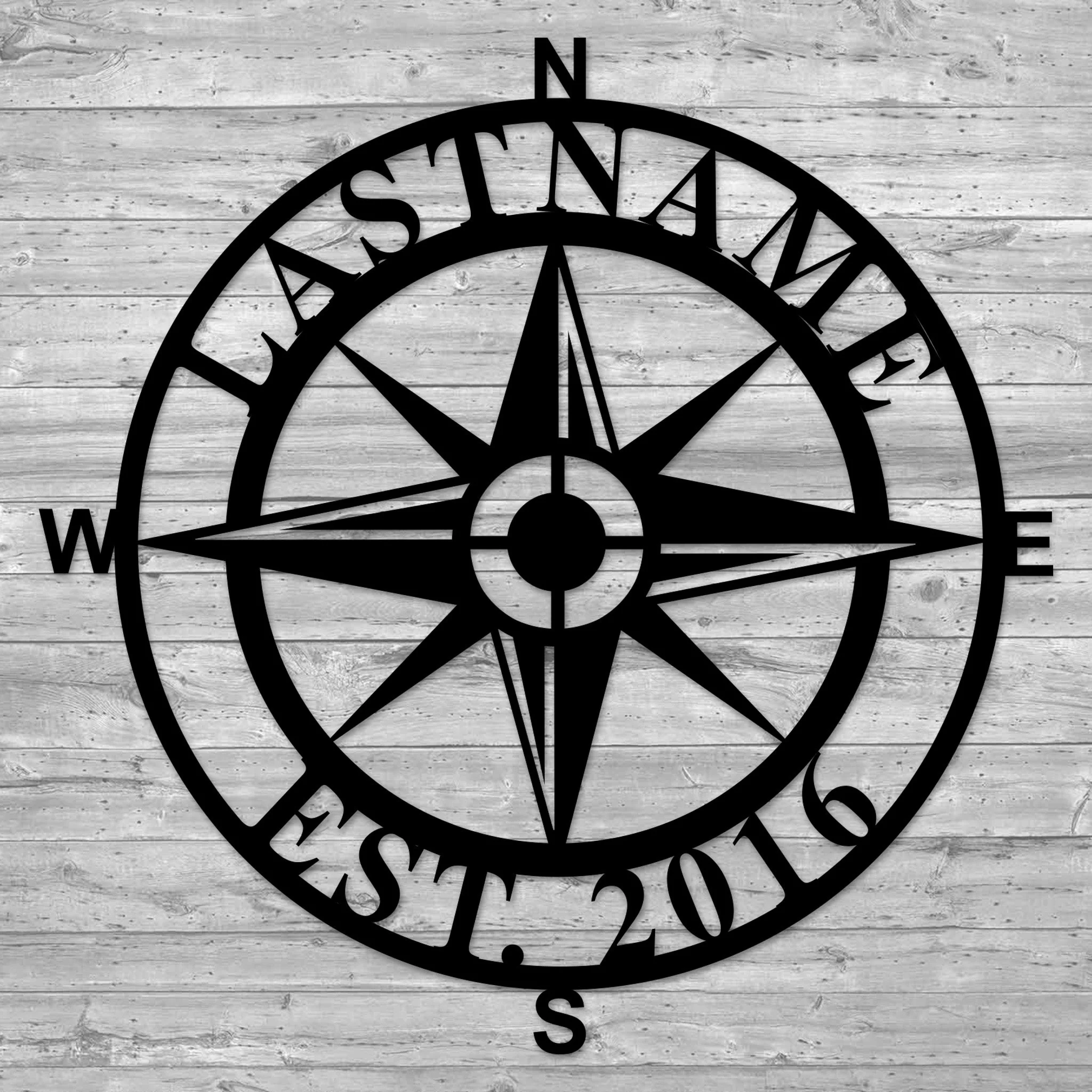 Custom Metal Compass Wall Art - Omega Custom Fabrication LLC