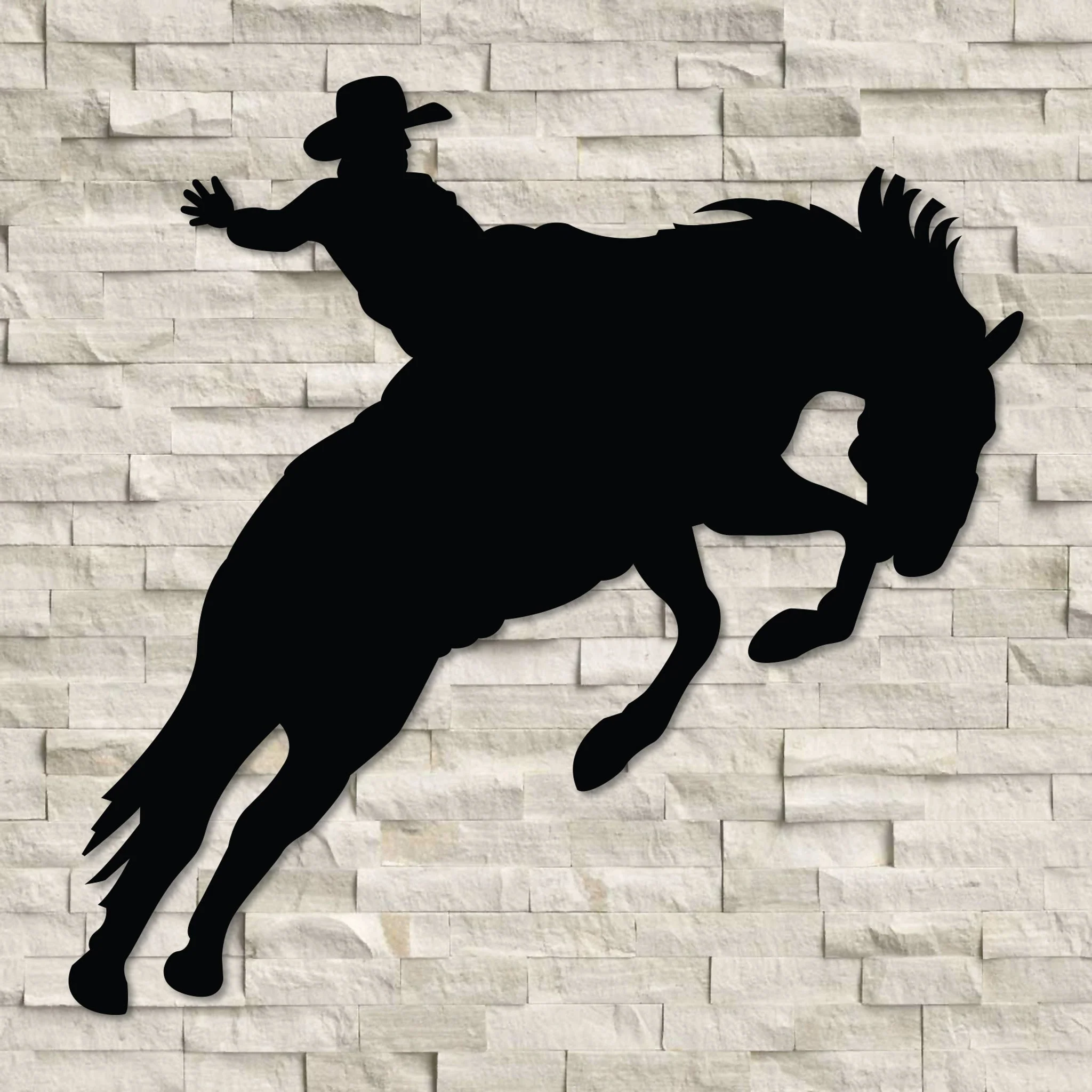 Cowboy Metal Wall Art - Omega Custom Fabrication LLC