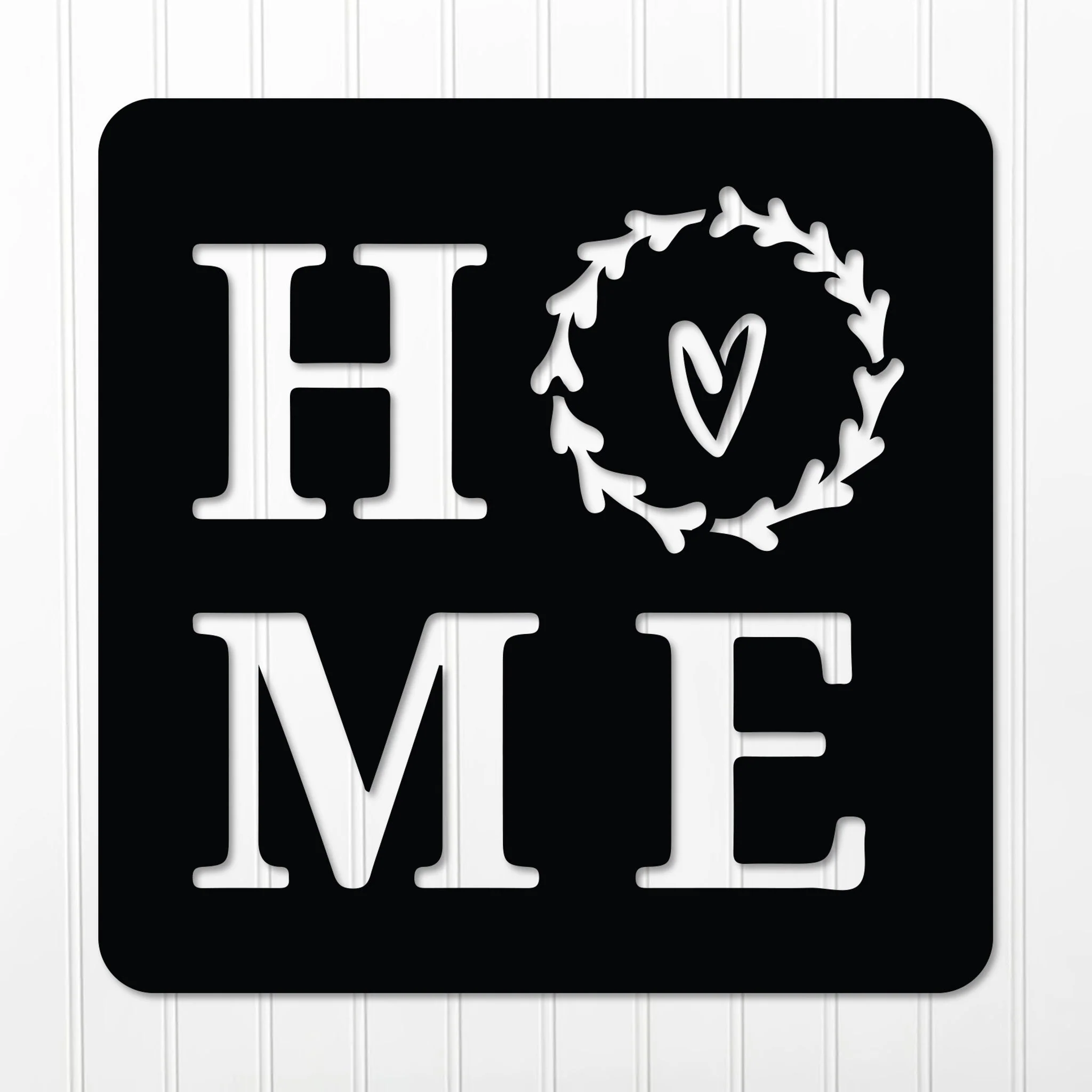 Home Heart Square Metal Sign - Omega Custom Fabrication LLC