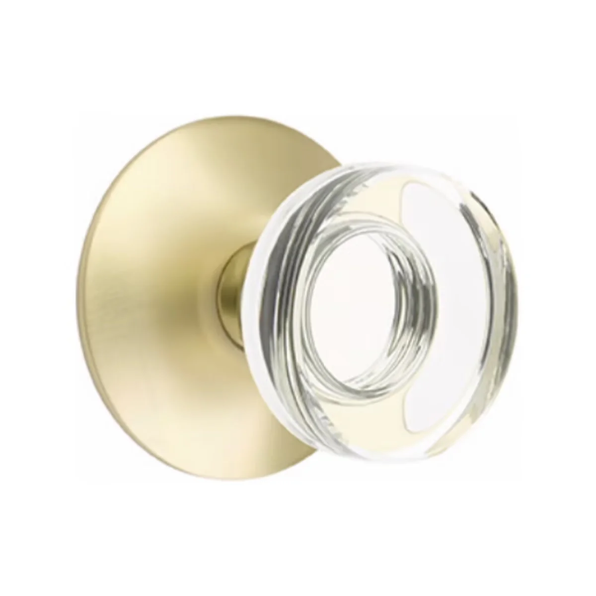 MODERN DISC GLASS (MDC) PASSAGE (HALL/CLOSET) KNOB WITH 2-3/8