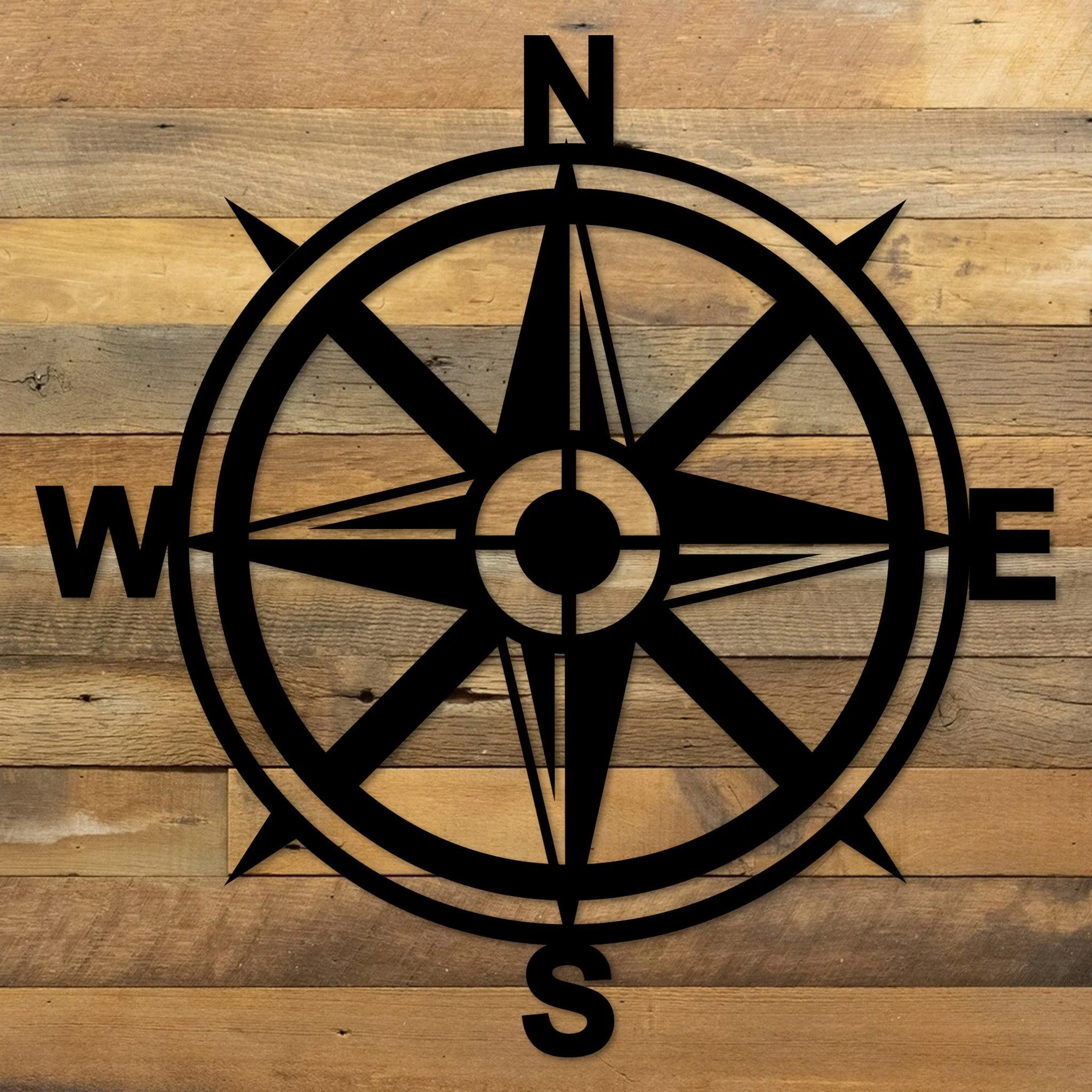 Metal Compass Wall Art - Omega Custom Fabrication LLC