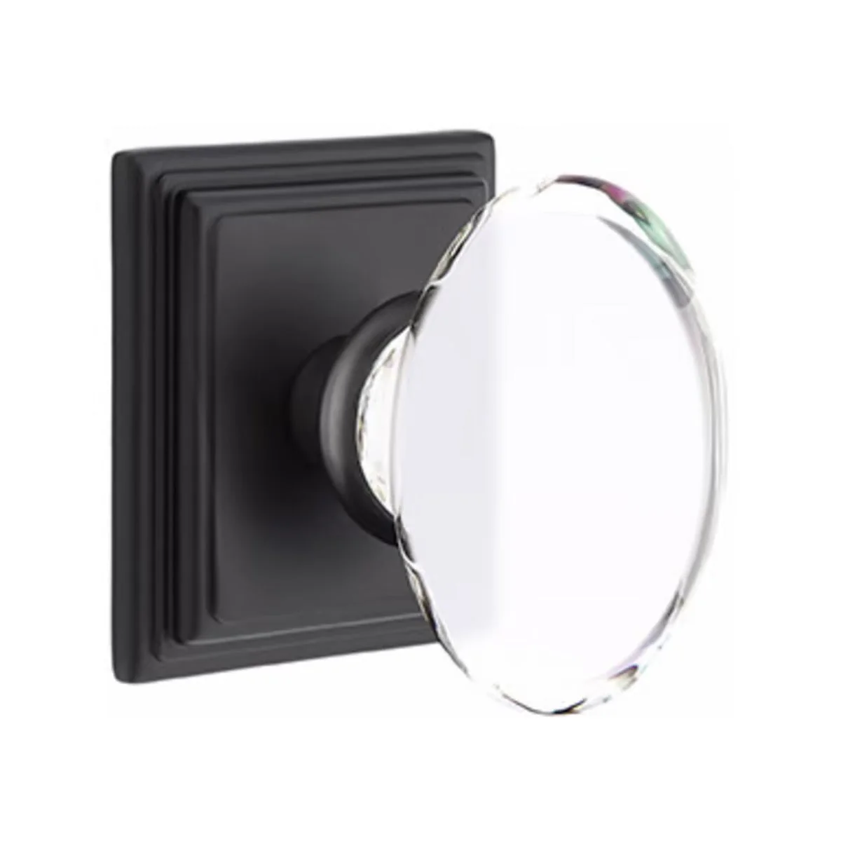 HAMPTON GLASS (HT) PRIVACY (BED/BATH) KNOB WITH 2-3/8