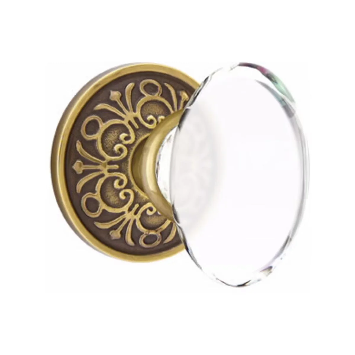 HAMPTON GLASS (HT) PRIVACY (BED/BATH) KNOB WITH 2-3/8