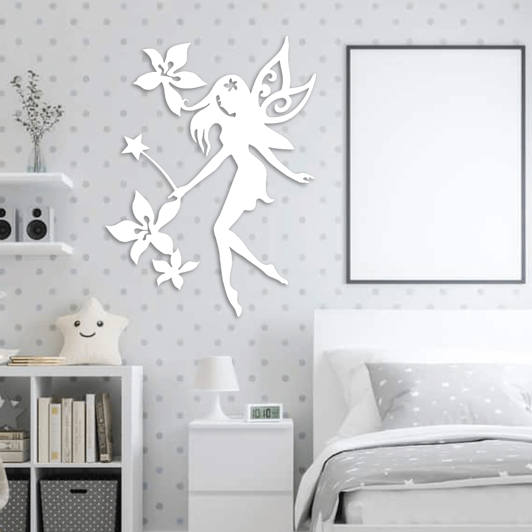 Fairy and Flowers Wall Art - Omega Custom Fabrication LLC