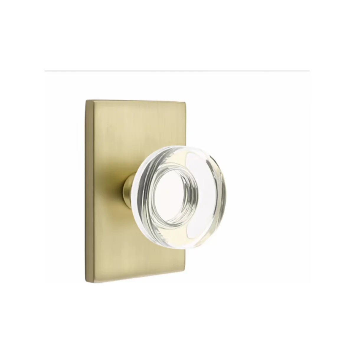 MODERN DISC GLASS (MDC) PASSAGE (HALL/CLOSET) KNOB WITH 2-3/8