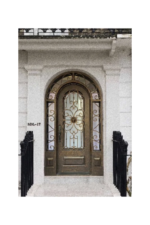Hampton Arched Single Iron Door - Omega Custom Fabrication LLC