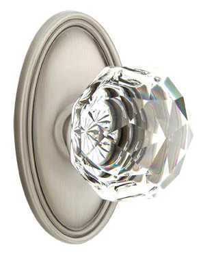 DIAMOND GLASS (CK) PRIVACY (BED/BATH) KNOB WITH 2-3/8