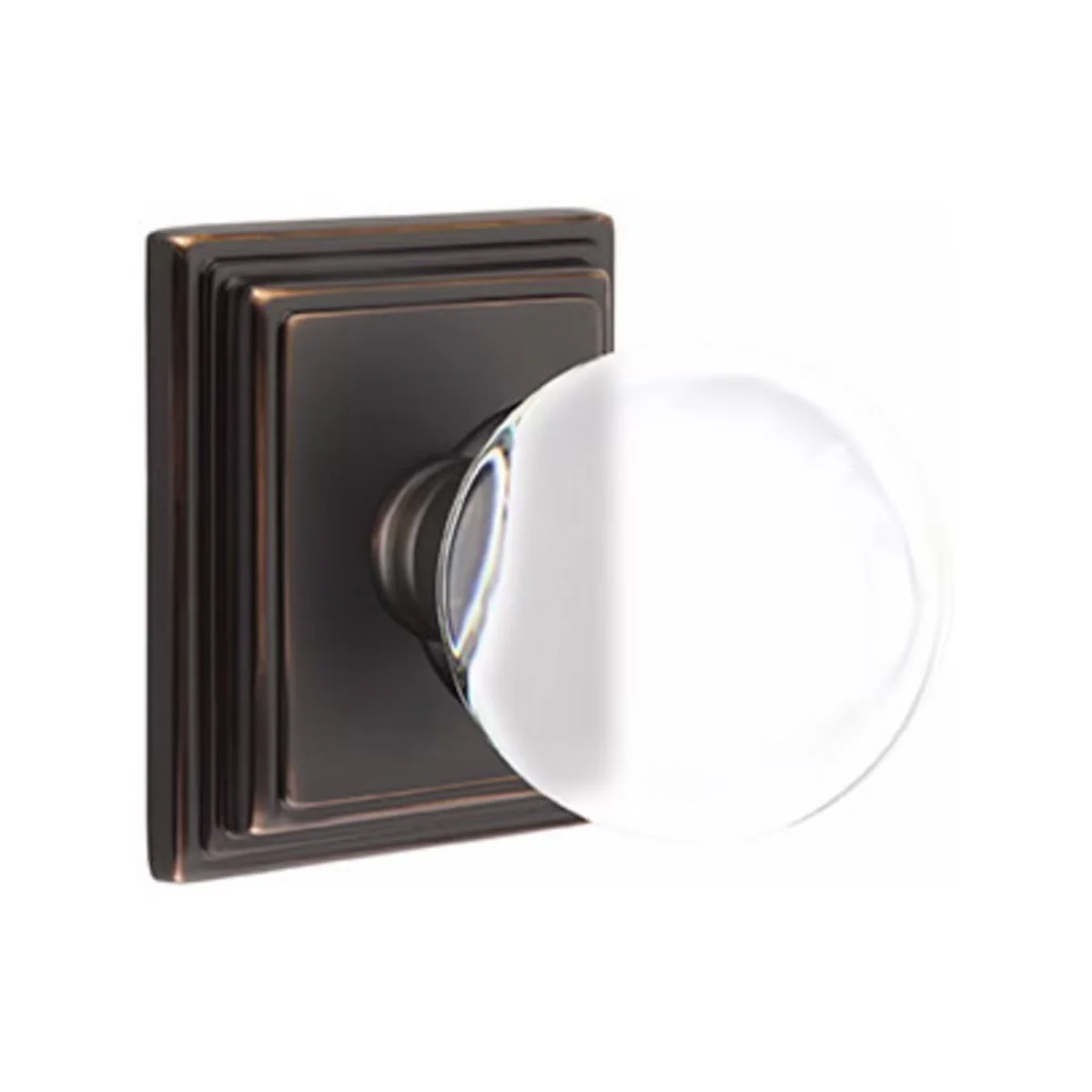 BRISTOL GLASS (BL) PRIVACY (BED/ BATH) KNOB WITH 2-3/8