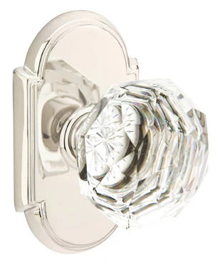 DIAMOND GLASS (CK) PRIVACY (BED/BATH) KNOB WITH 2-3/8