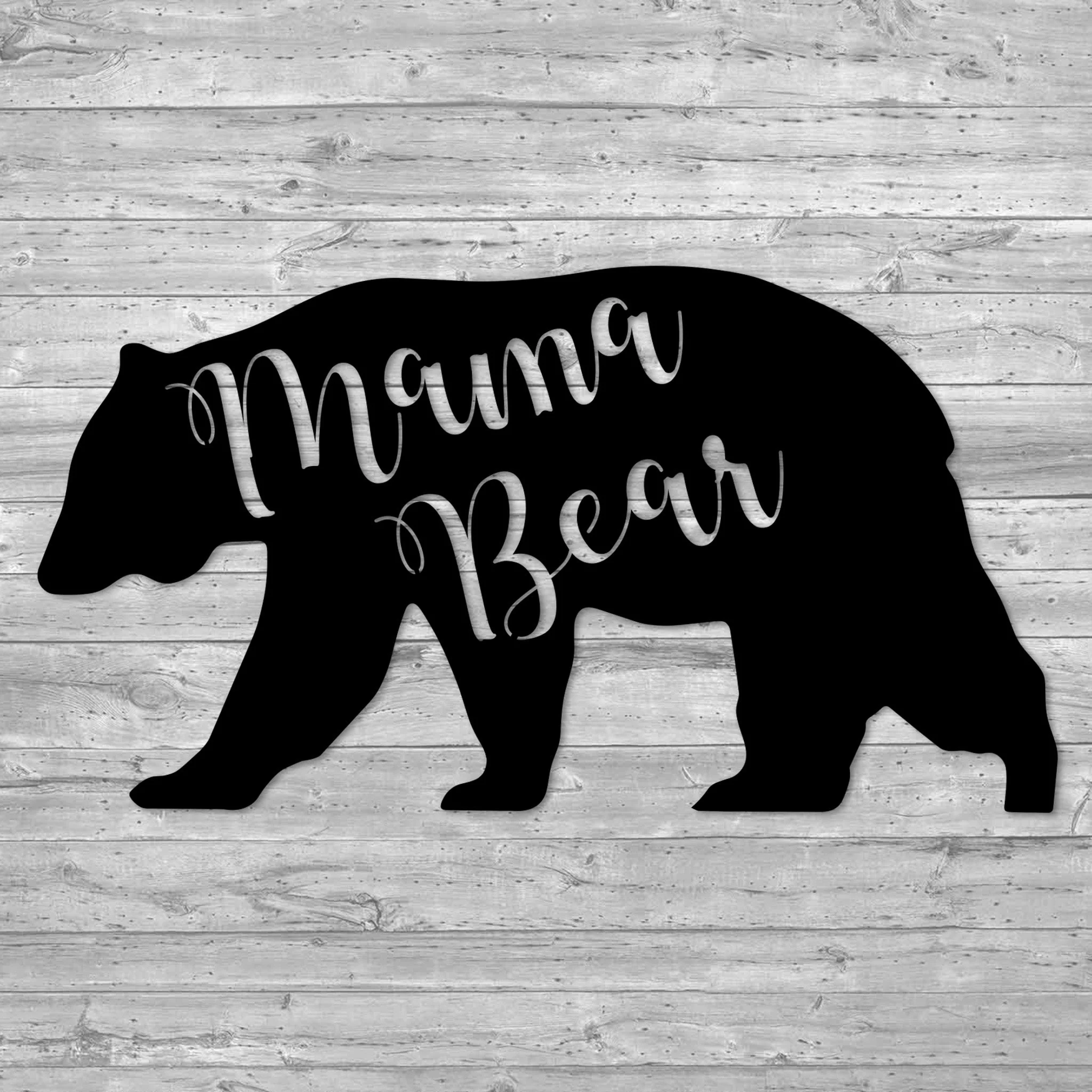 Mama Bear Metal Wall Art - Omega Custom Fabrication LLC