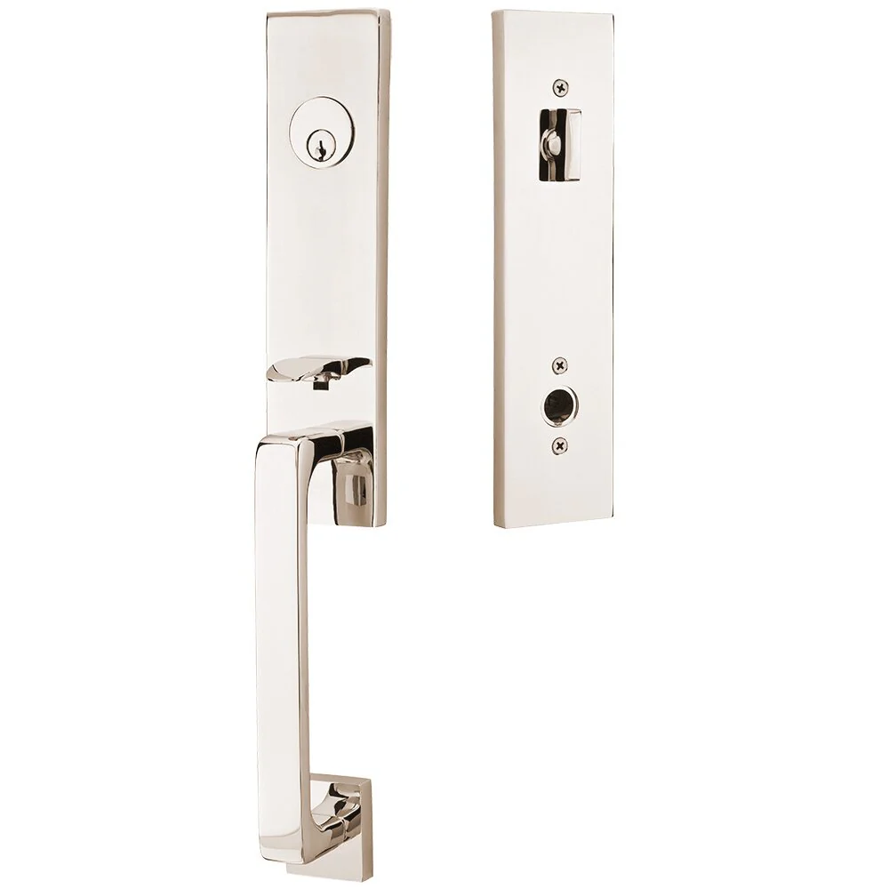 DAVOS POLISHED NICKEL (US14) HANDLESET SINGLE-CYLINDER [4818] W/ 2-3/8