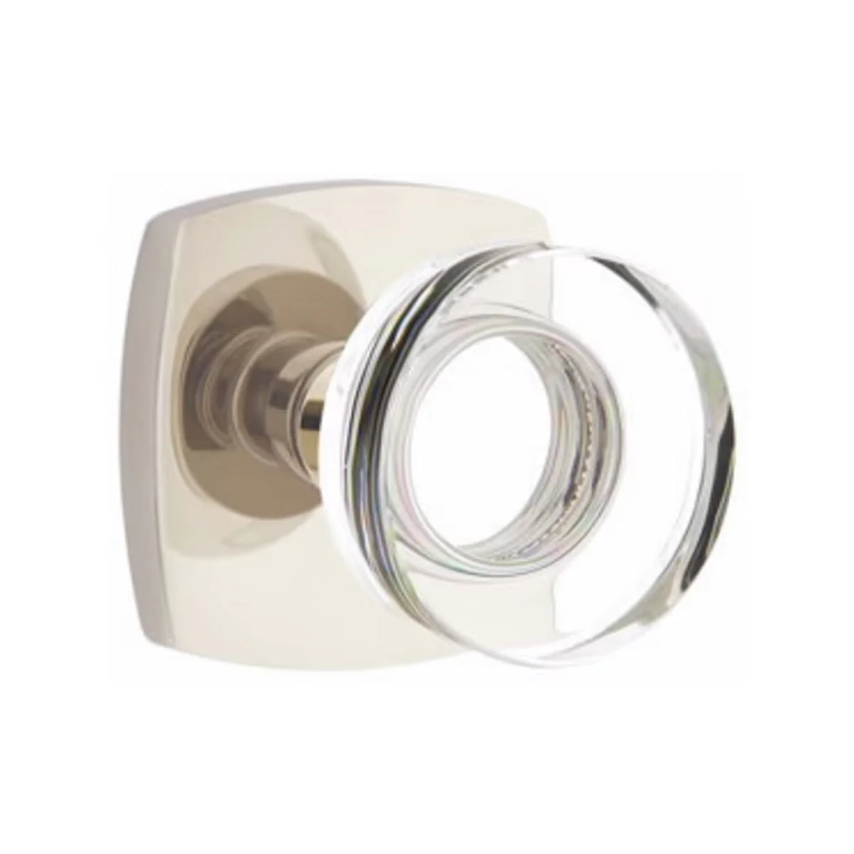MODERN DISC GLASS (MDC) PRIVACY (BED/BATH) KNOB WITH 2-3/8