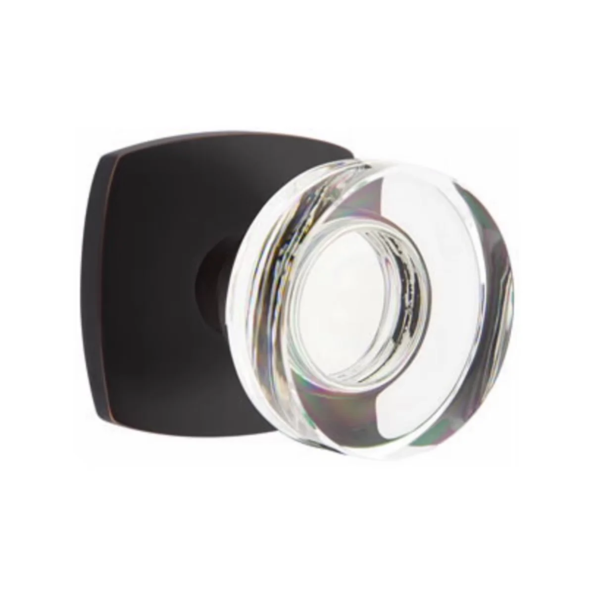 MODERN DISC GLASS (MDC) PASSAGE (HALL/CLOSET) KNOB WITH 2-3/8