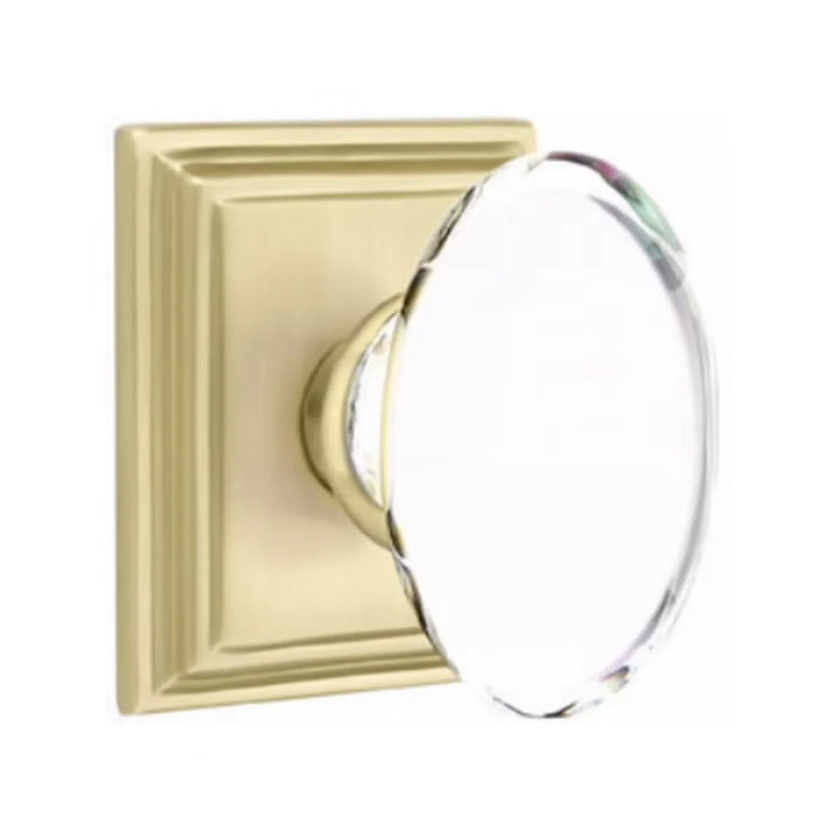 HAMPTON GLASS (HT) PRIVACY (BED/BATH) KNOB WITH 2-3/8