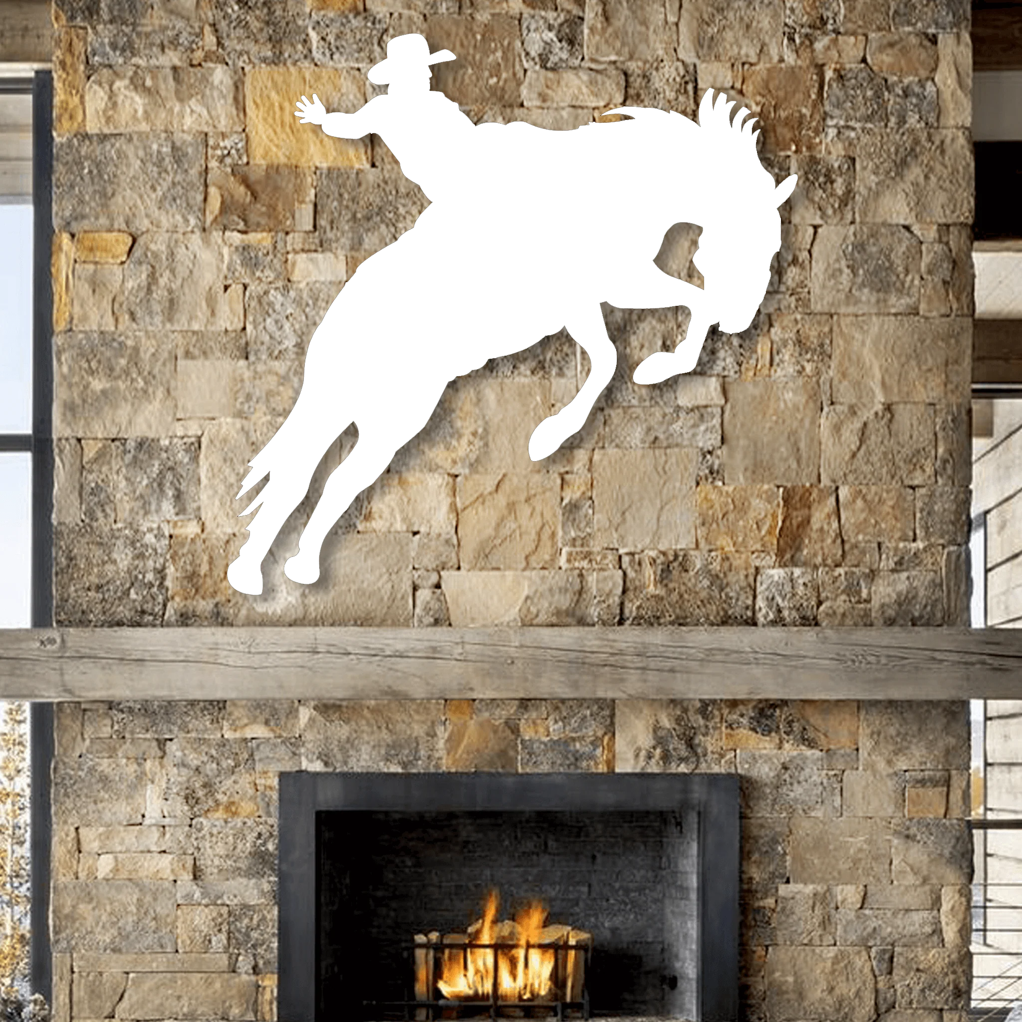 Cowboy Metal Wall Art - Omega Custom Fabrication LLC