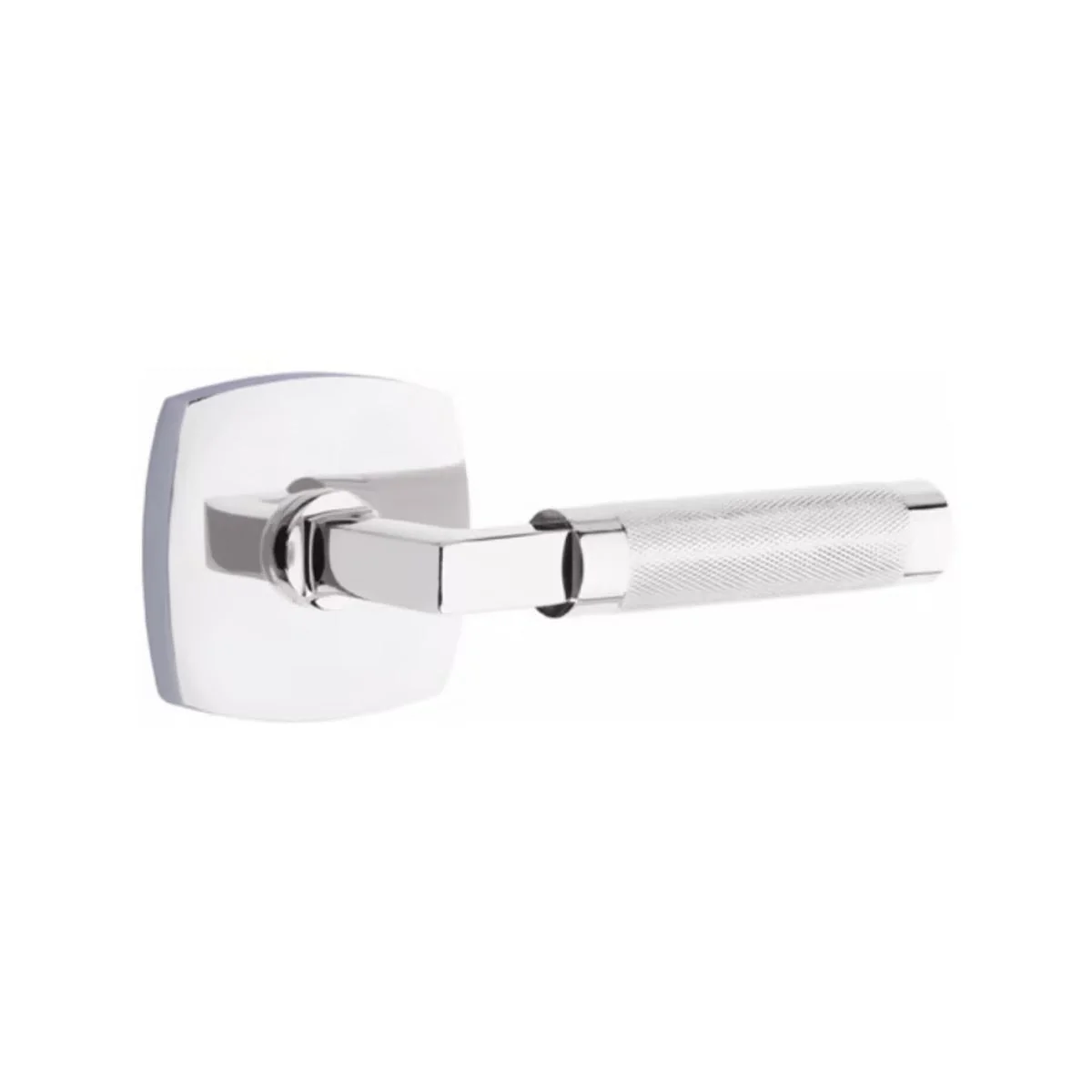 L-SQUARE KNURLED (LS.KN) PRIVACY (BED/BATH) LEVER WITH 2-3/8