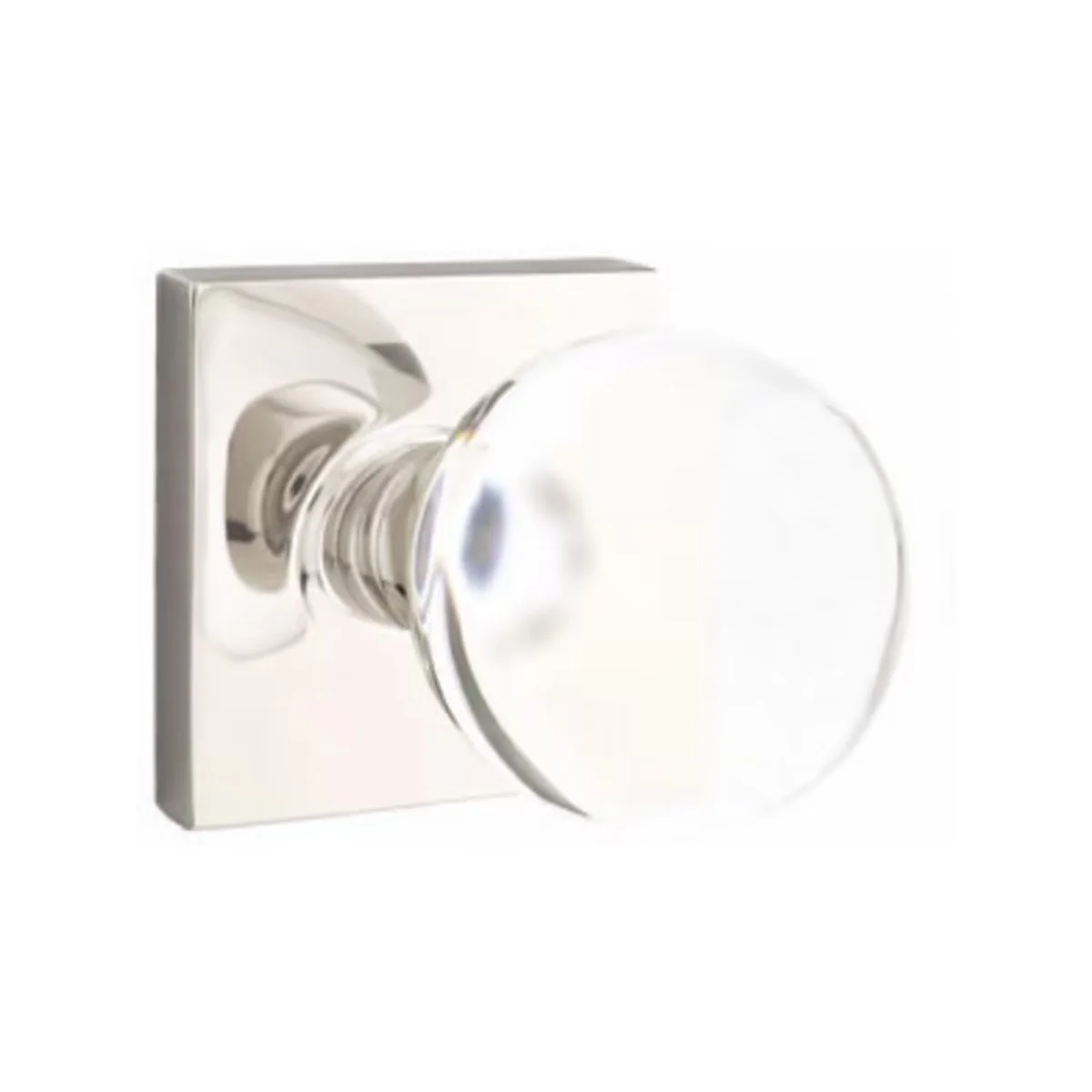 BRISTOL GLASS (BL) DUMMY (PAIR) KNOB WITH MODERN ROSETTE - Omega Custom Fabrication LLC