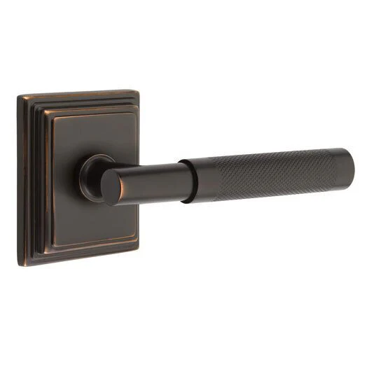 T-BAR KNURLED (TA.KN) PRIVACY (BED/BATH) LEVER WITH 2-3/8