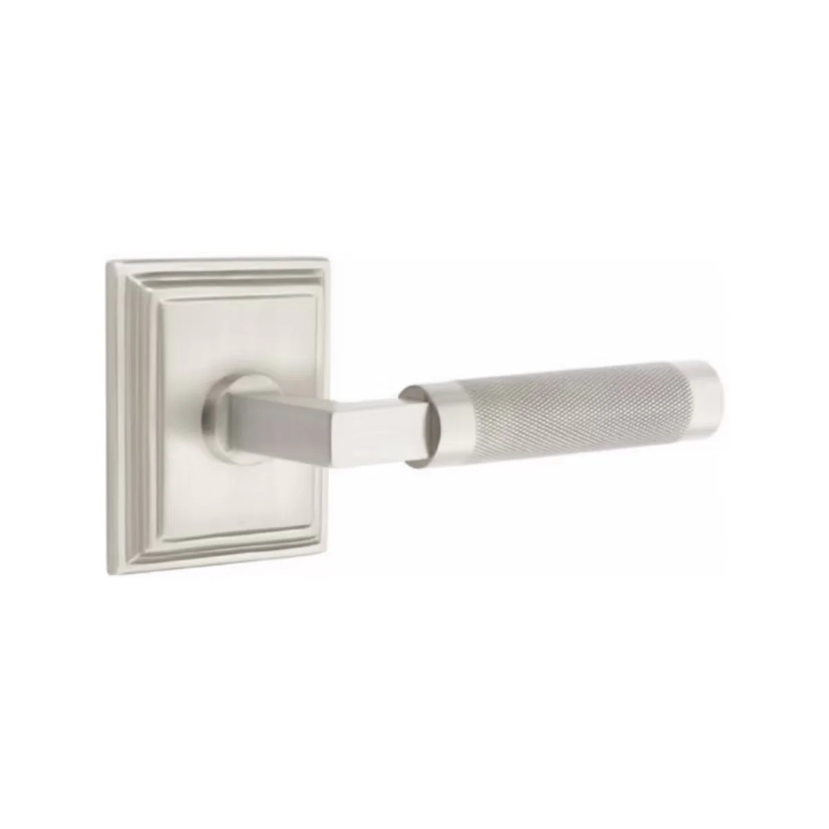 L-SQUARE KNURLED (LS.KN) PRIVACY (BED/BATH) LEVER WITH 2-3/8