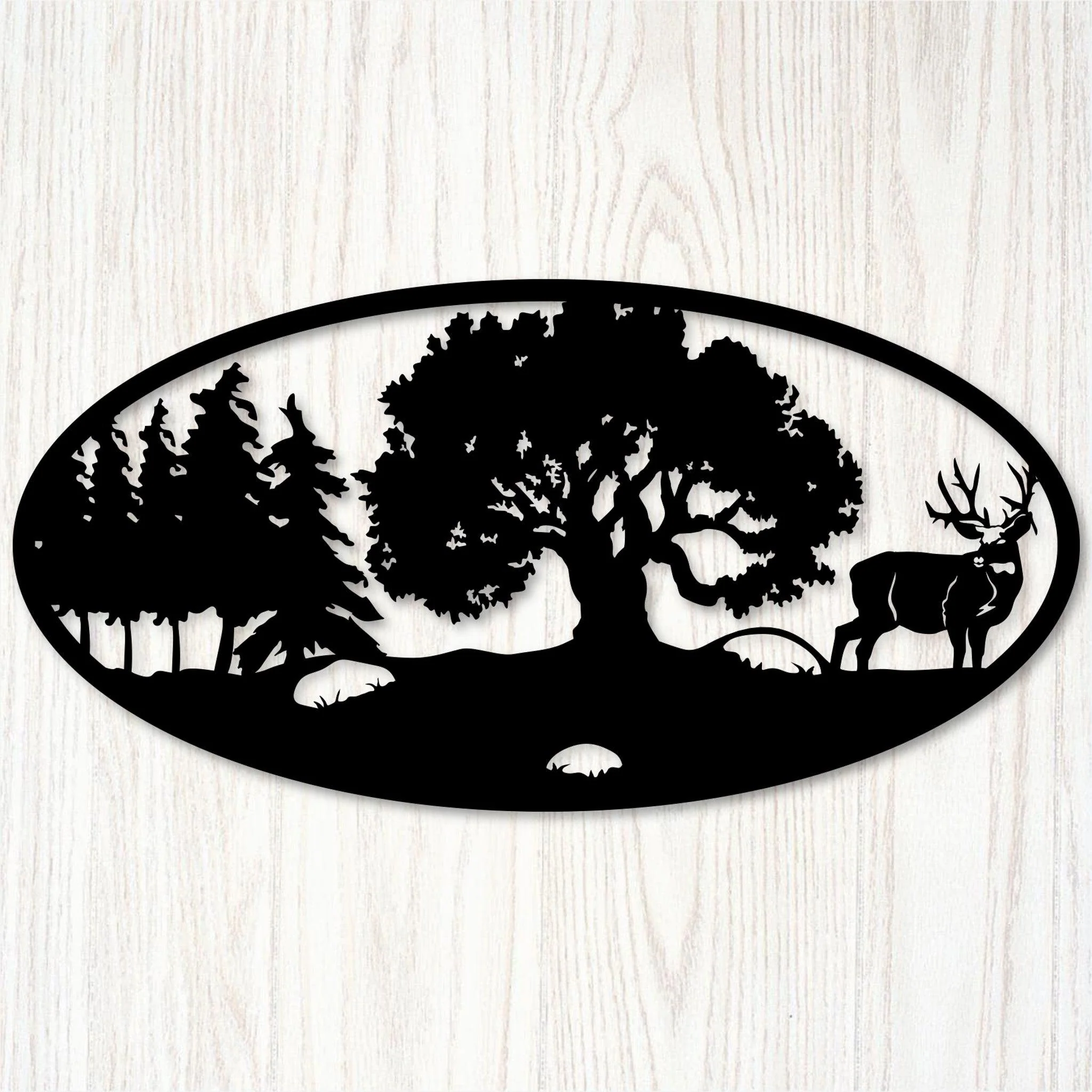 Elk & Deer Outdoors Metal Wall Art - Omega Custom Fabrication LLC