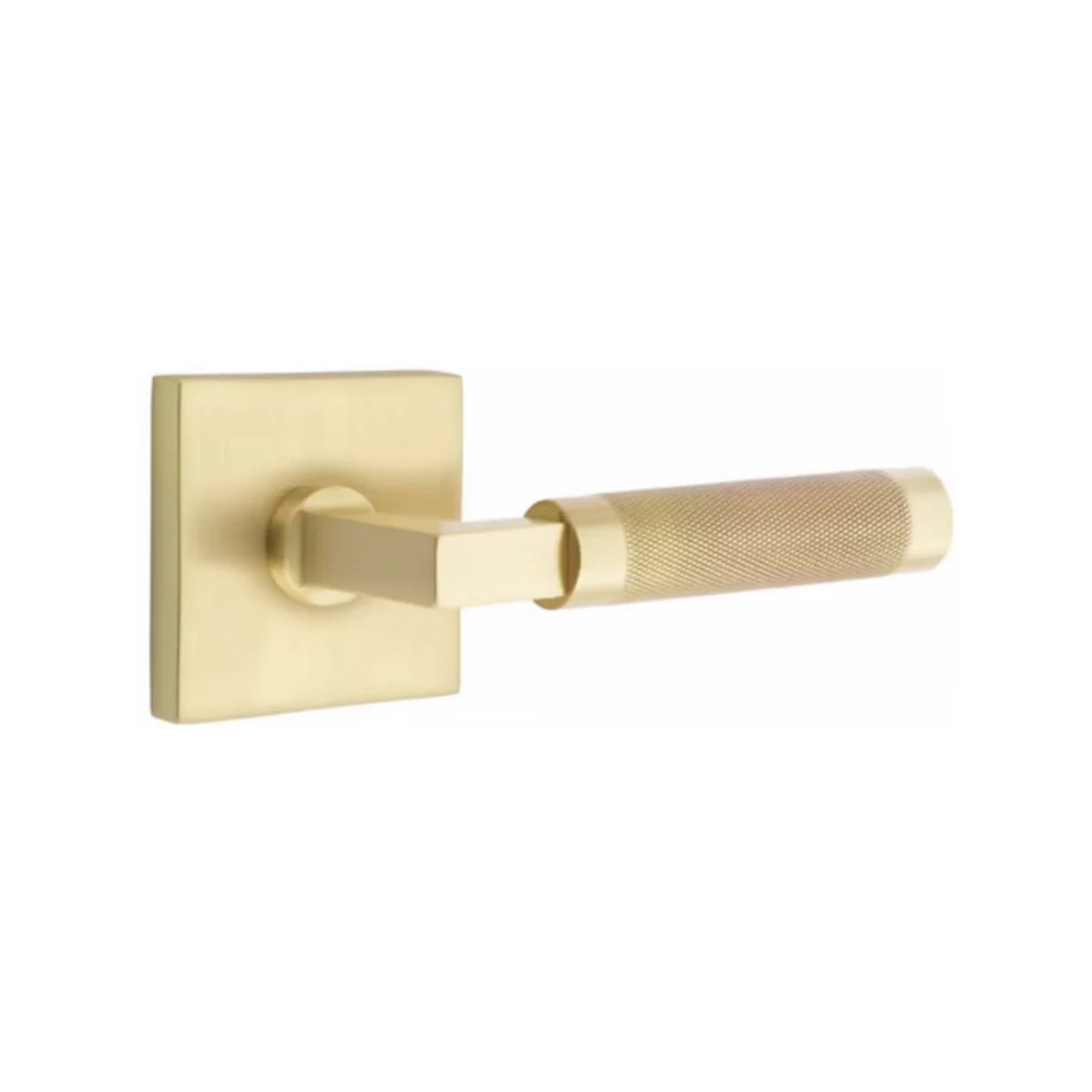 L-SQUARE KNURLED (LS.KN) PRIVACY (BED/BATH) LEVER WITH 2-3/8