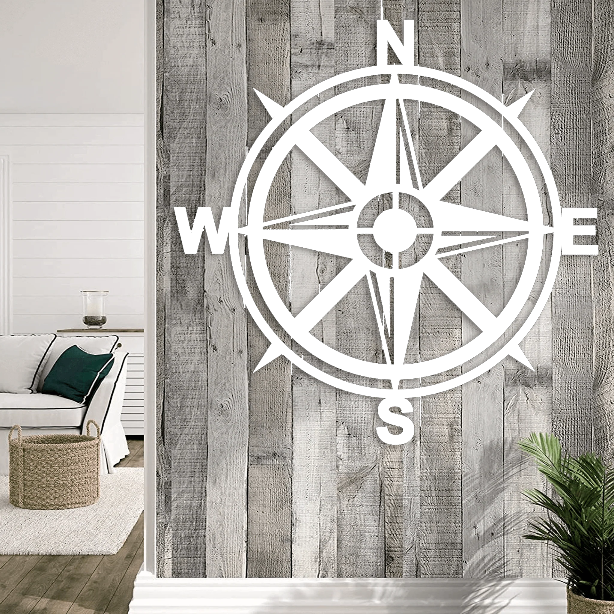 Metal Compass Wall Art - Omega Custom Fabrication LLC