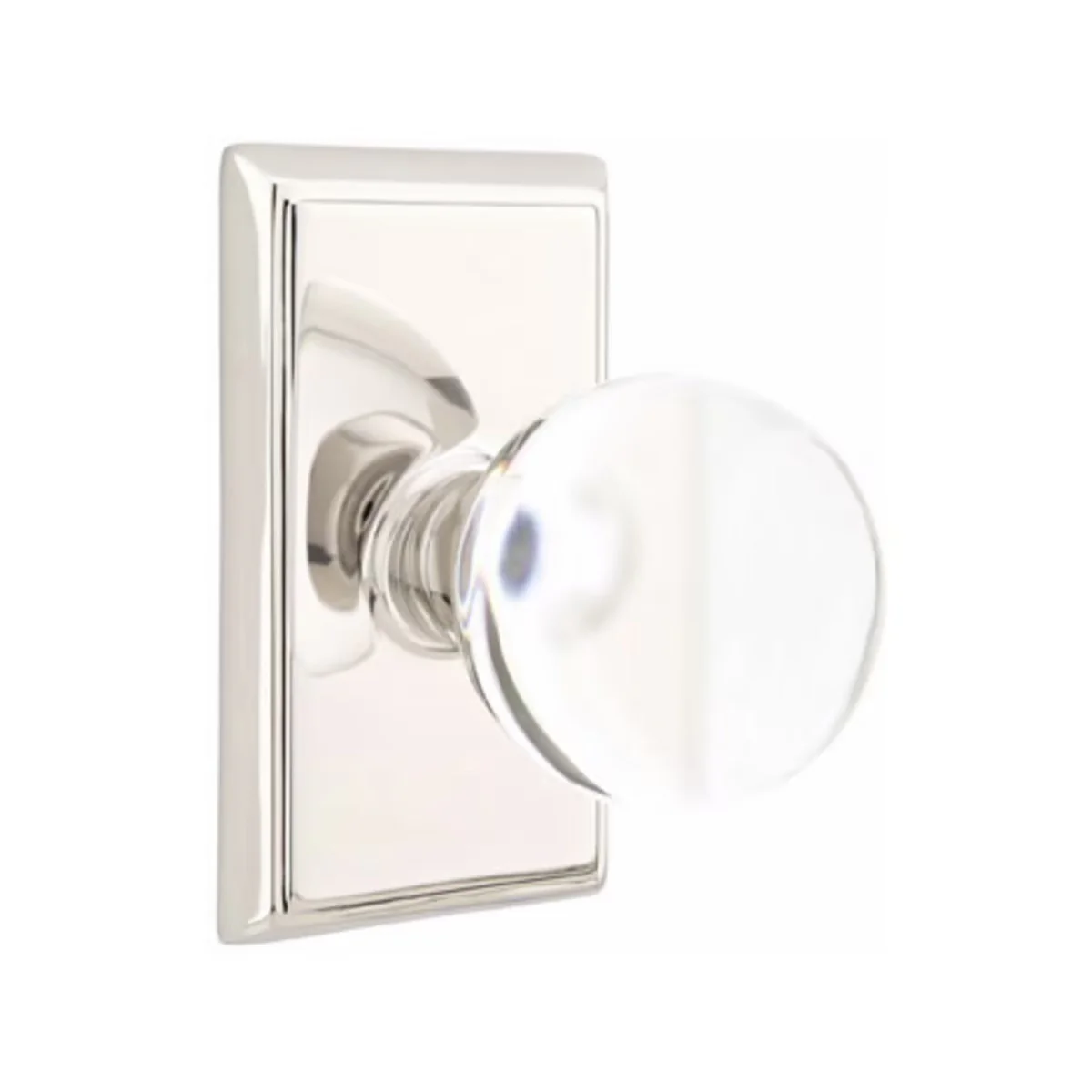 BRISTOL GLASS (BL) DUMMY (PAIR) KNOB WITH TRADITIONAL ROSETTE - Omega Custom Fabrication LLC