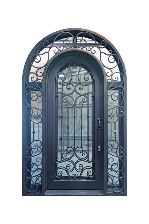 Granada Arabesque Single Iron Door - Omega Custom Fabrication LLC