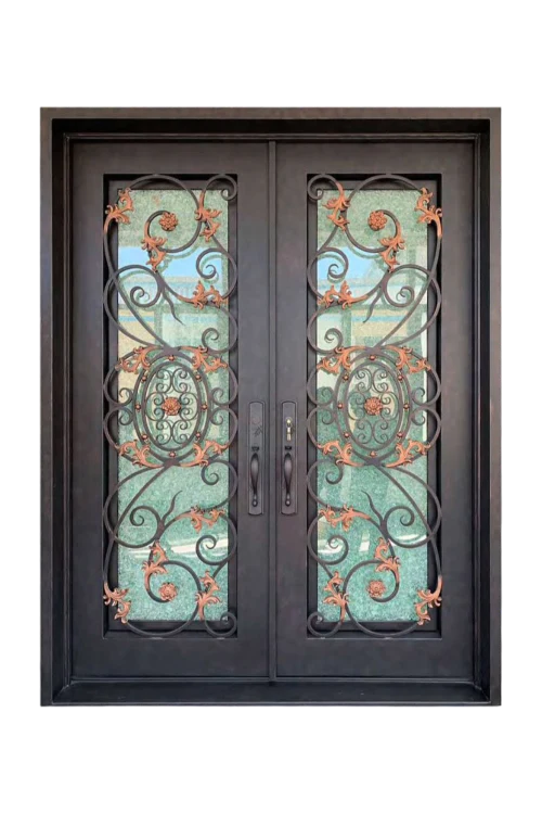 Elegant Autumn Iron Door - Omega Custom Fabrication LLC
