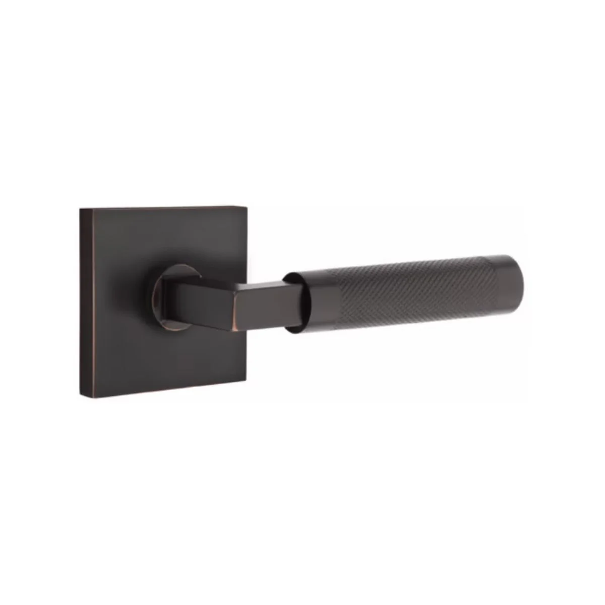 L-SQUARE KNURLED (LS.KN) PRIVACY (BED/BATH) LEVER WITH 2-3/8