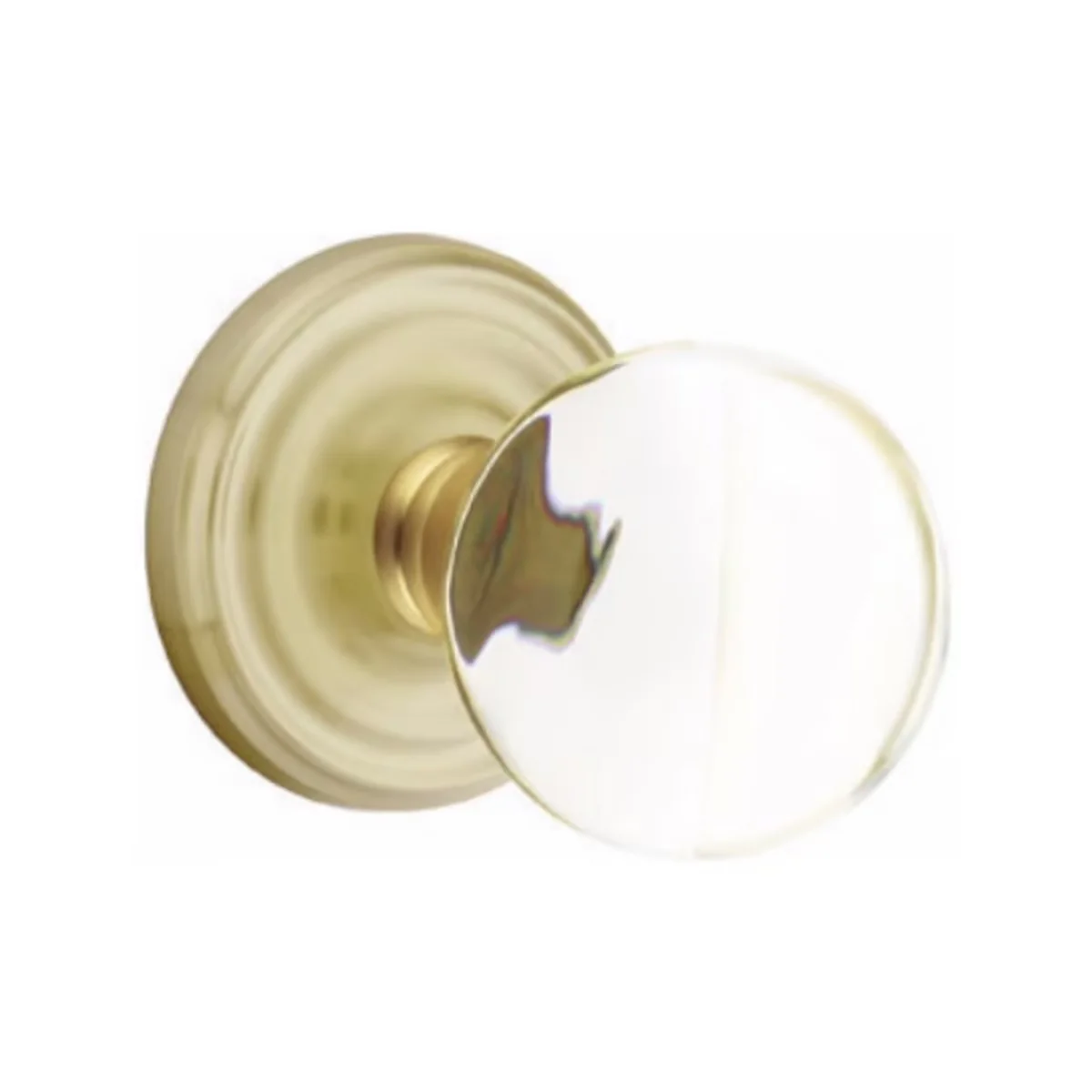 BRISTOL GLASS (BL) DUMMY (PAIR) KNOB WITH TRADITIONAL ROSETTE - Omega Custom Fabrication LLC
