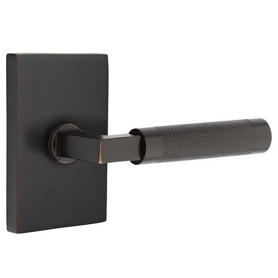 L-SQUARE KNURLED (LS.KN) PRIVACY (BED/BATH) LEVER WITH 2-3/8